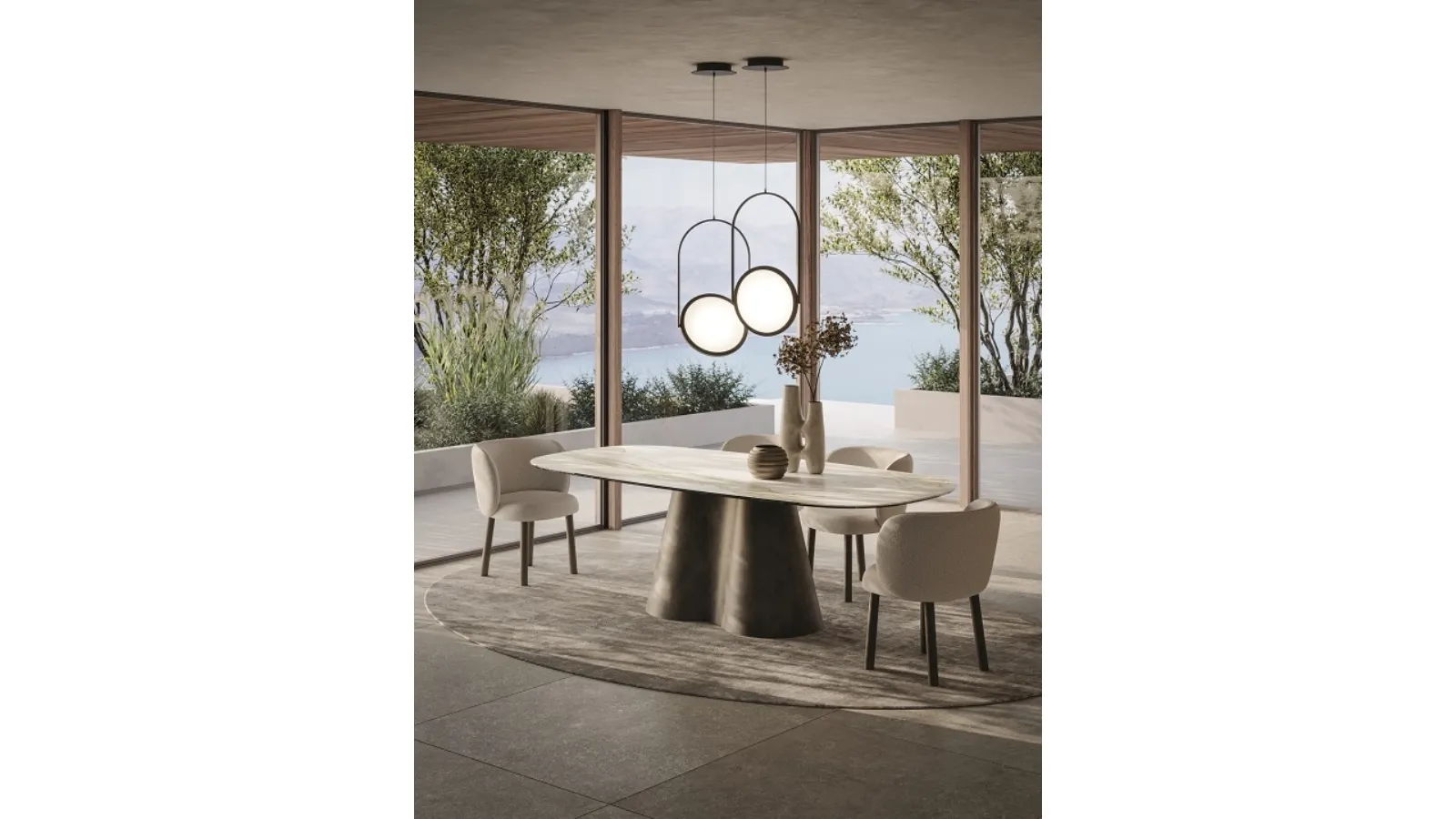 Shanti Chair in Padded Fabric by Ronda Design