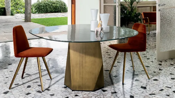 Sila Cone Shaped Chair in fabric with lacquered metal legs by Sovet