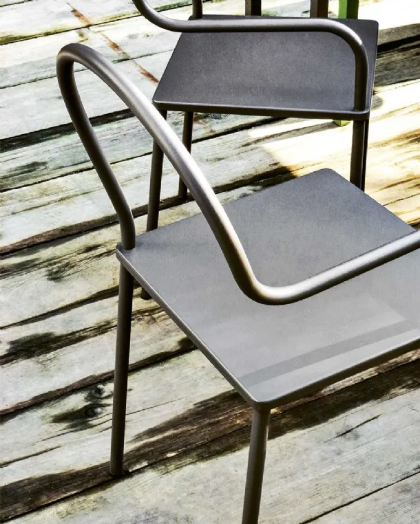 Softer than Steel design chair in steel by Desalto