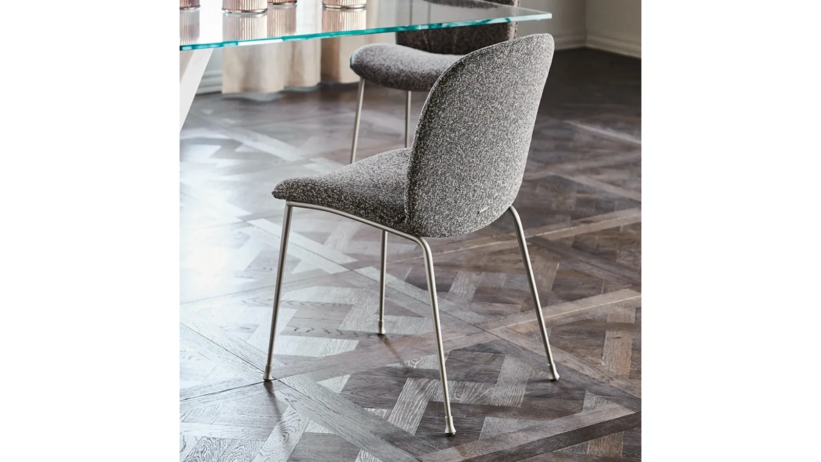 Fabric chair with metal frame Tina by Cattelan Italia