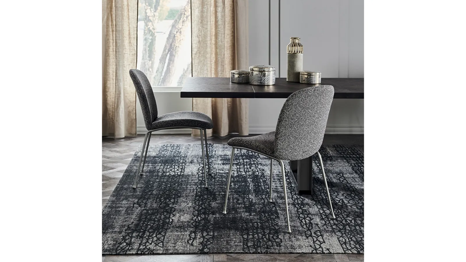 Fabric chair with metal frame Tina by Cattelan Italia