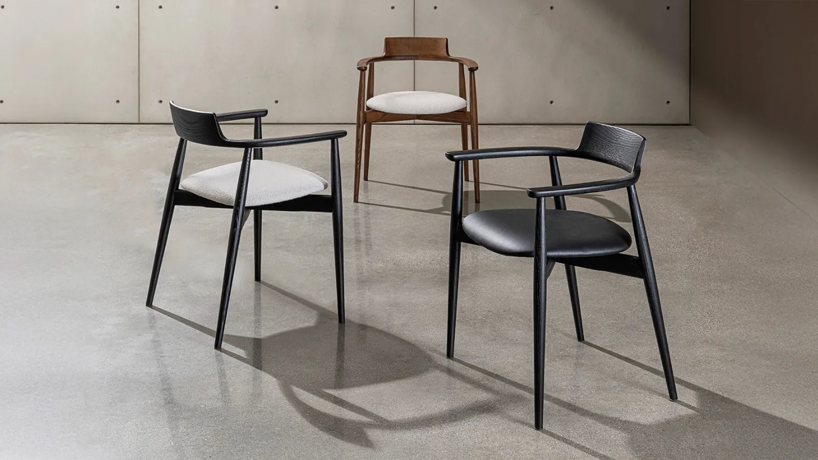 Xenial wooden chair with upholstered seat by Sovet