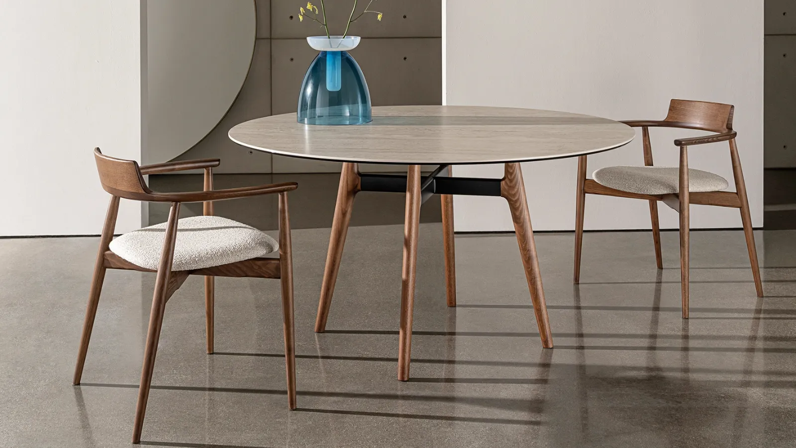 Xenial wooden chair with upholstered seat by Sovet