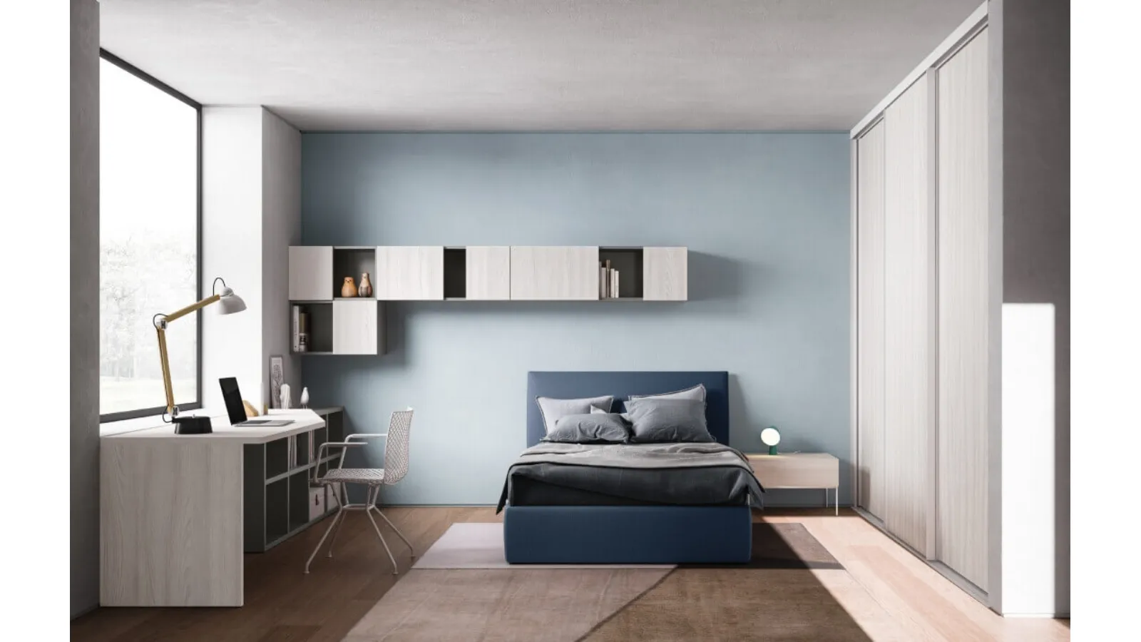 SpaceMakers Young SM2552 Bedroom Set by Zalf