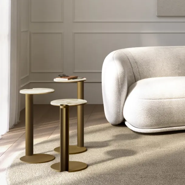 Aldo coffee table with ceramic top by Eforma