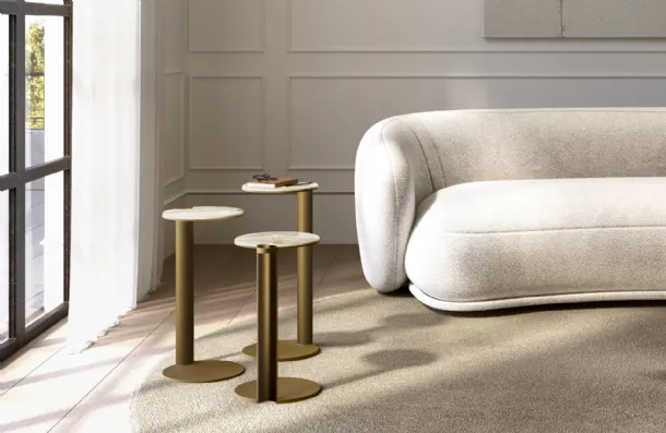 Aldo coffee table with ceramic top by Eforma