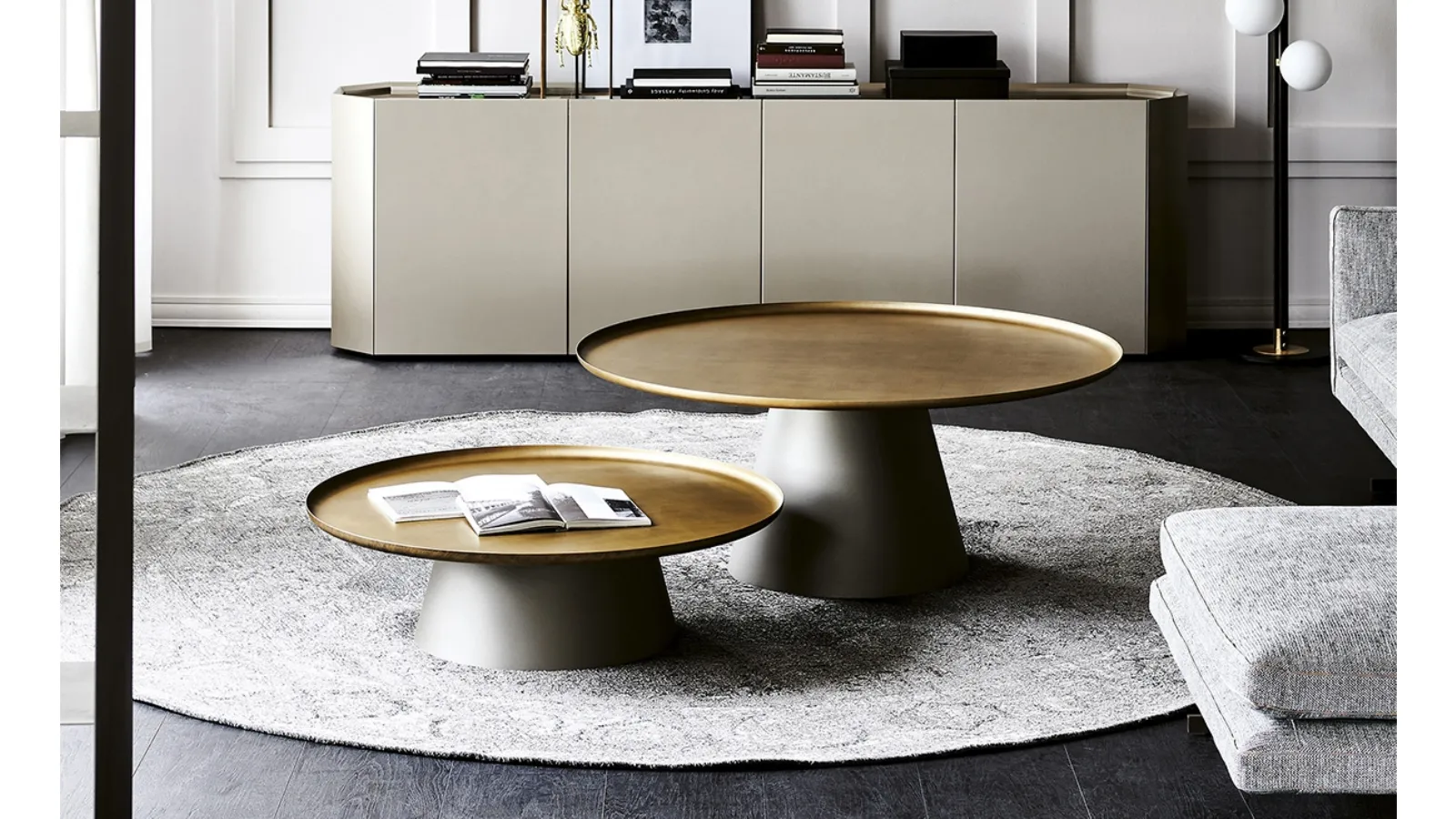 Amerigo embossed painted metal side table by Cattelan Italia