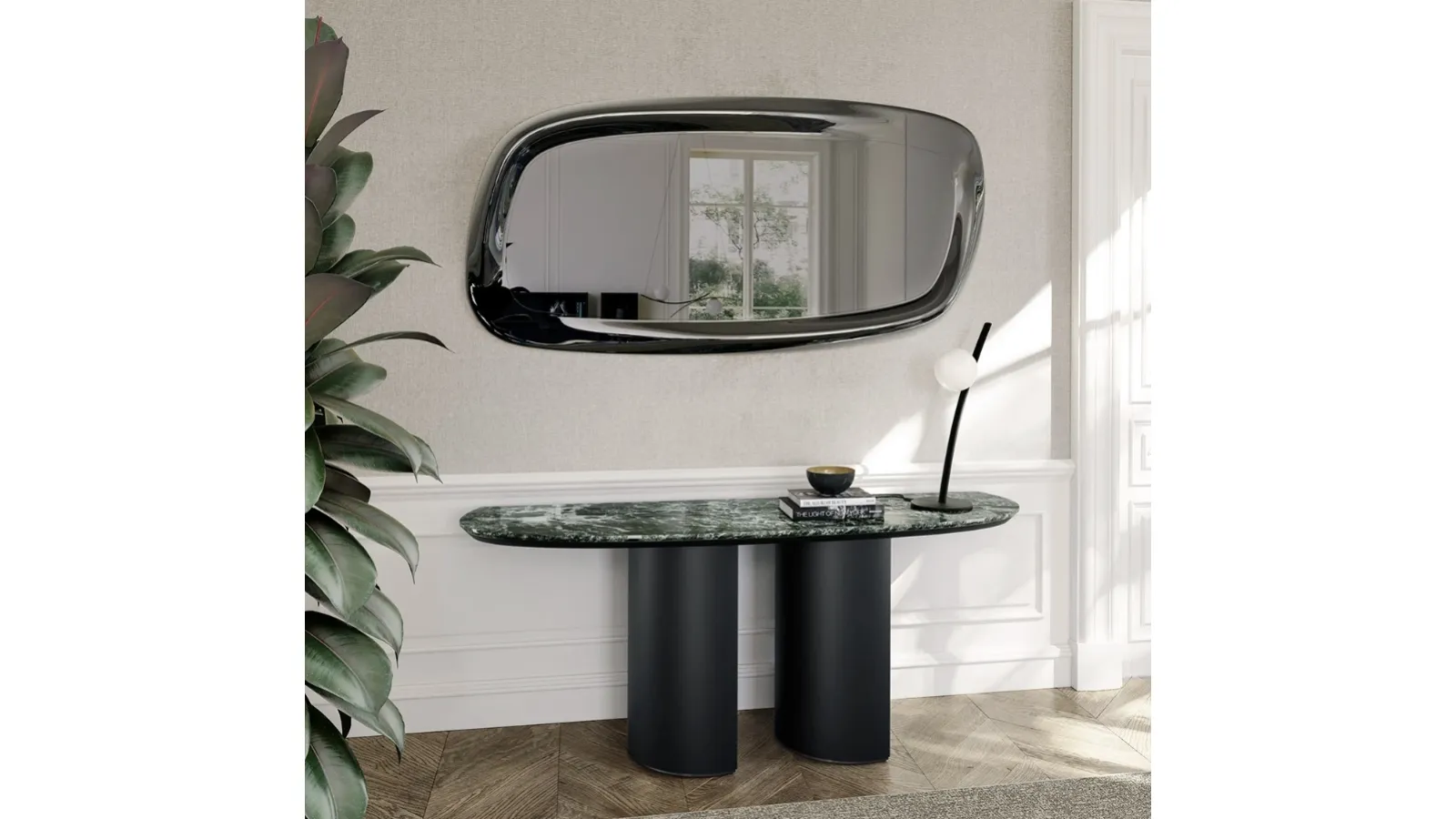 Astrum Mirror with glass frame by Eforma