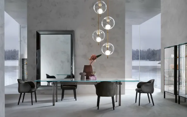 Caadre Mirror with Fiam glass frame