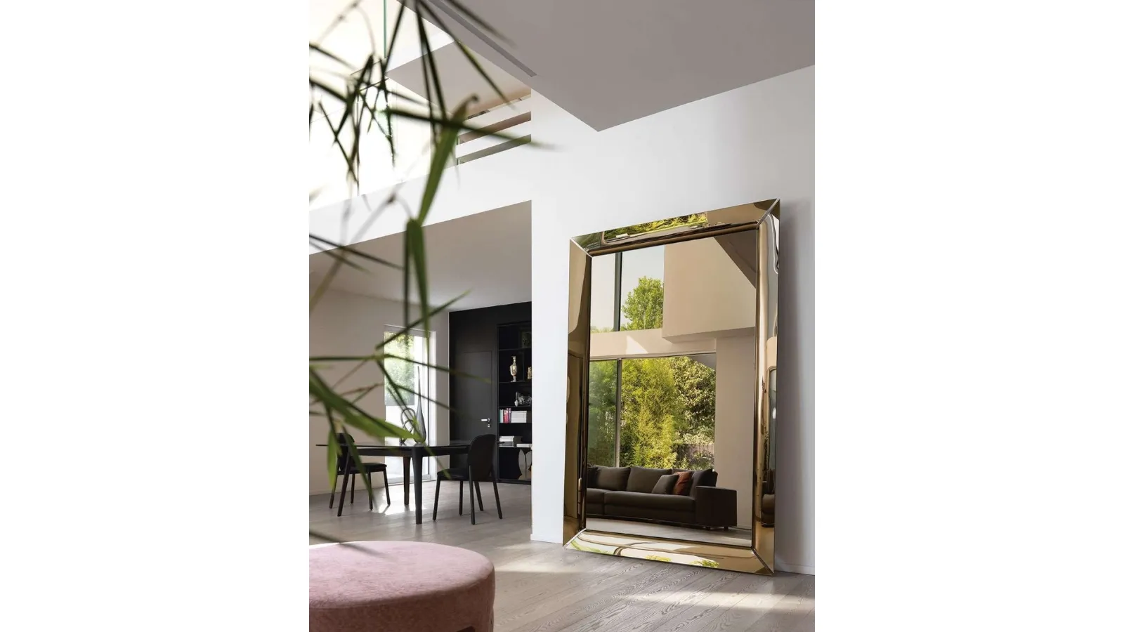 Caadre Mirror with Fiam glass frame