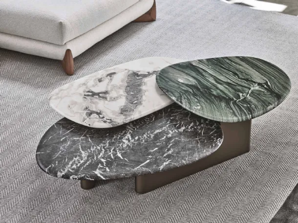 Three-tier coffee table Callisto Mix by Porada