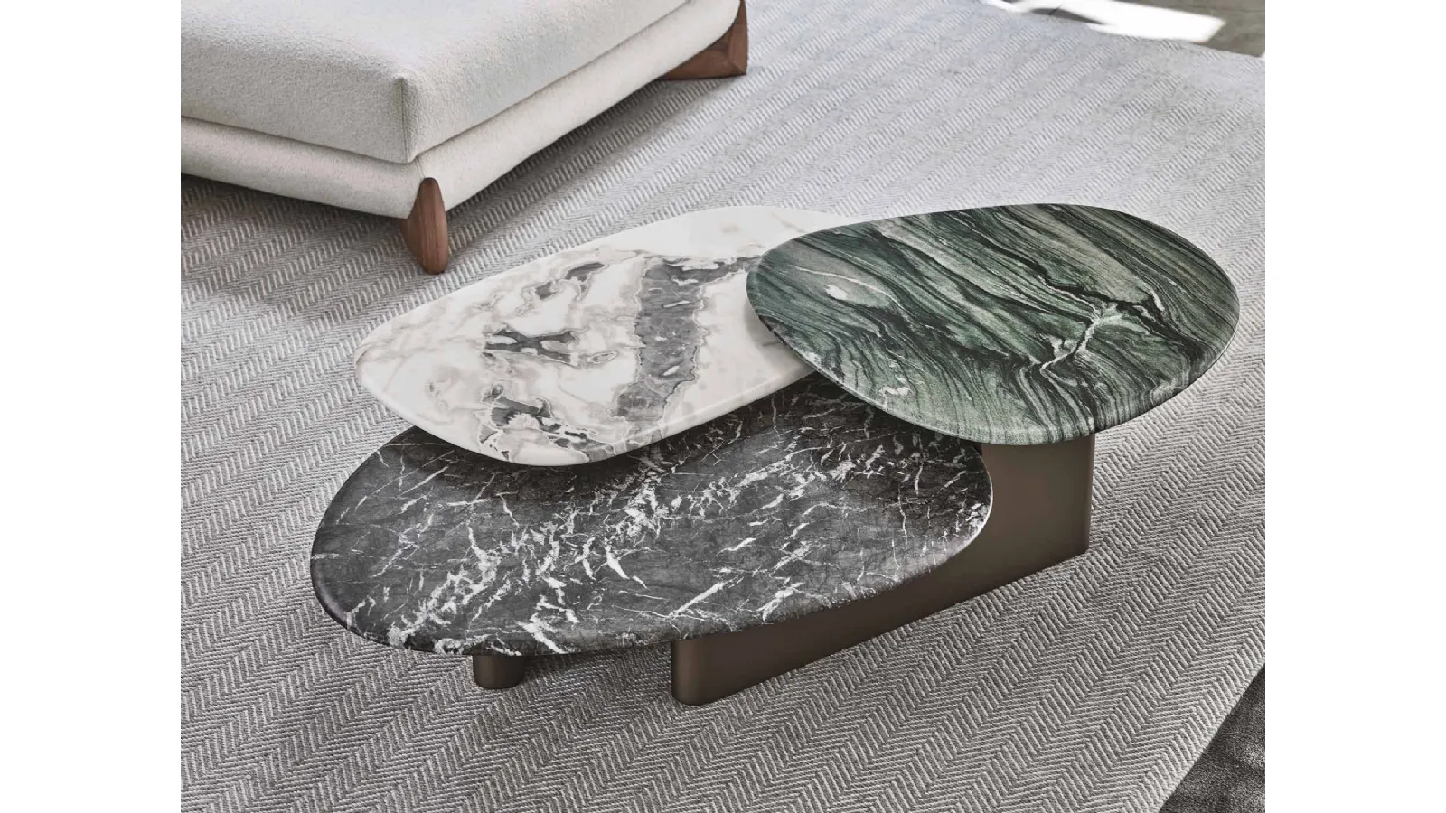 Three-tier coffee table Callisto Mix by Porada