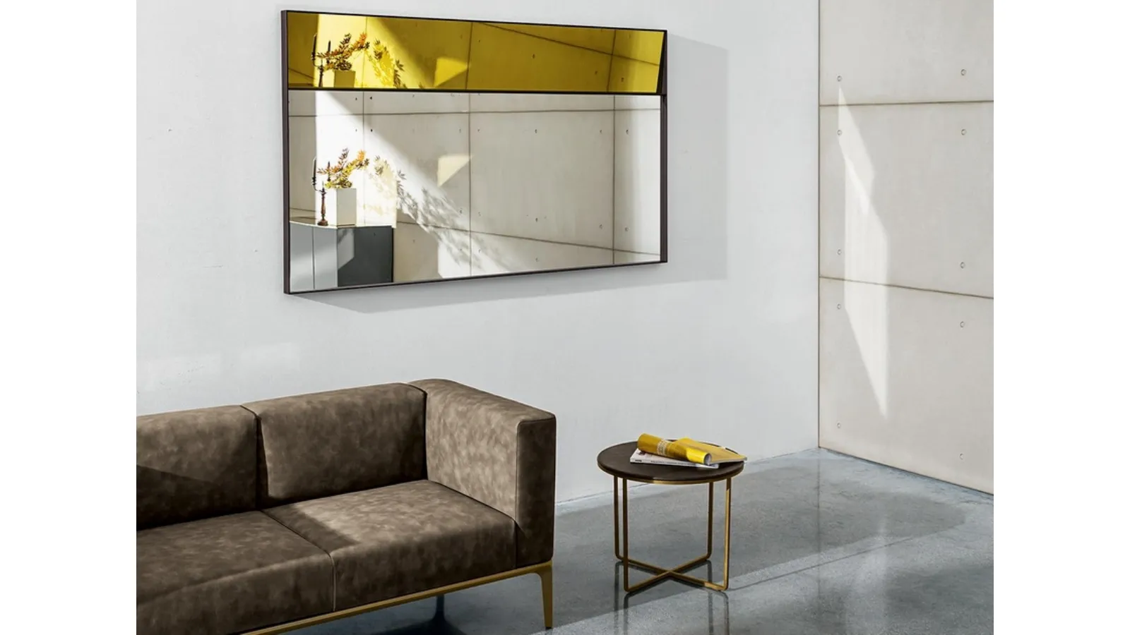 Two-color Campos mirror with metal frame by Sovet