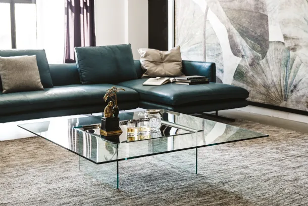 Carrè glass coffee table by Cattelan Italia