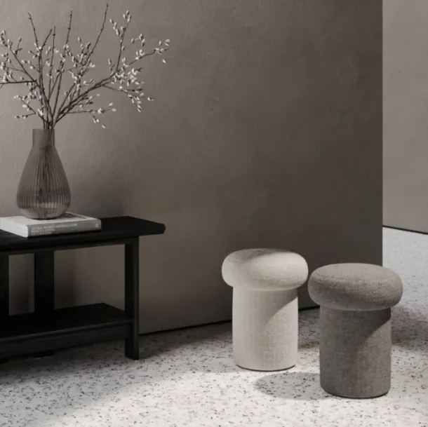 Chignon fabric pouf by Vibieffe