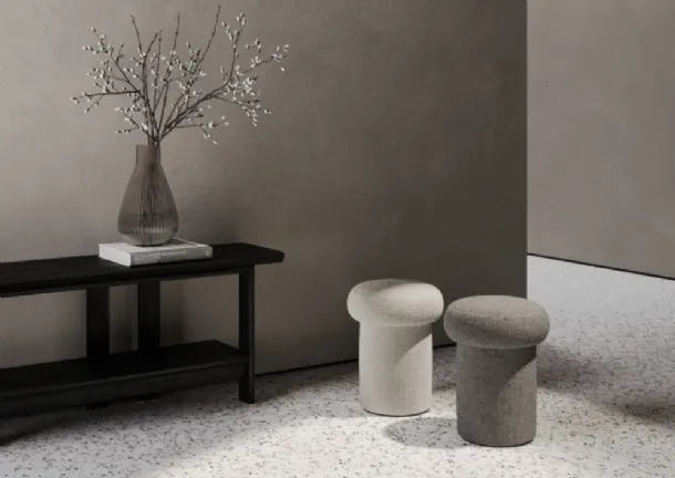 Chignon fabric pouf by Vibieffe