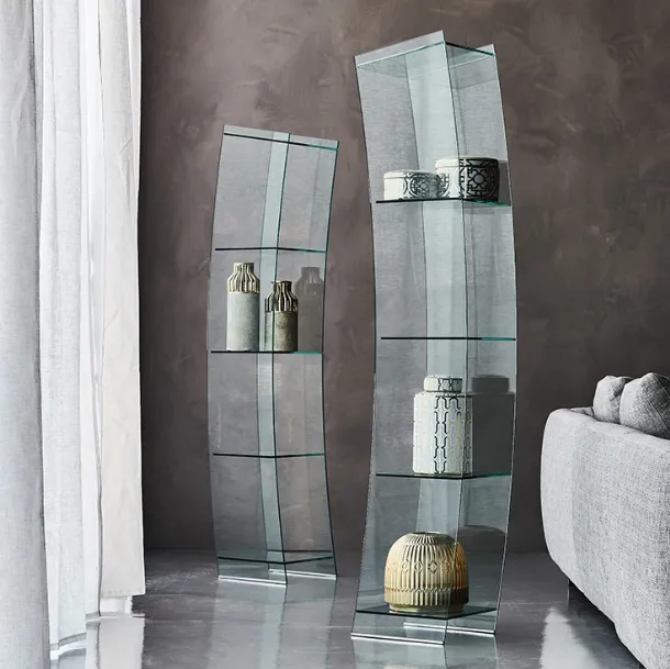 Open Wind glass design container by Cattelan Italia
