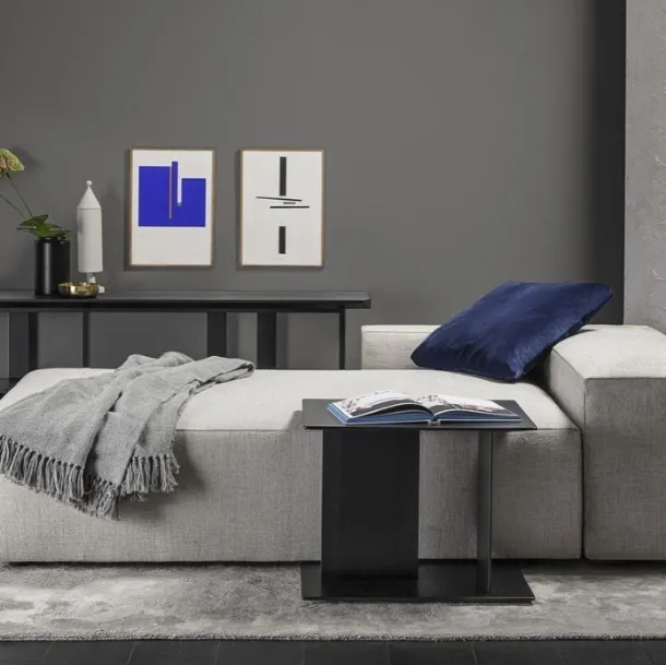 Cube matte lacquered side table by Vibieffe