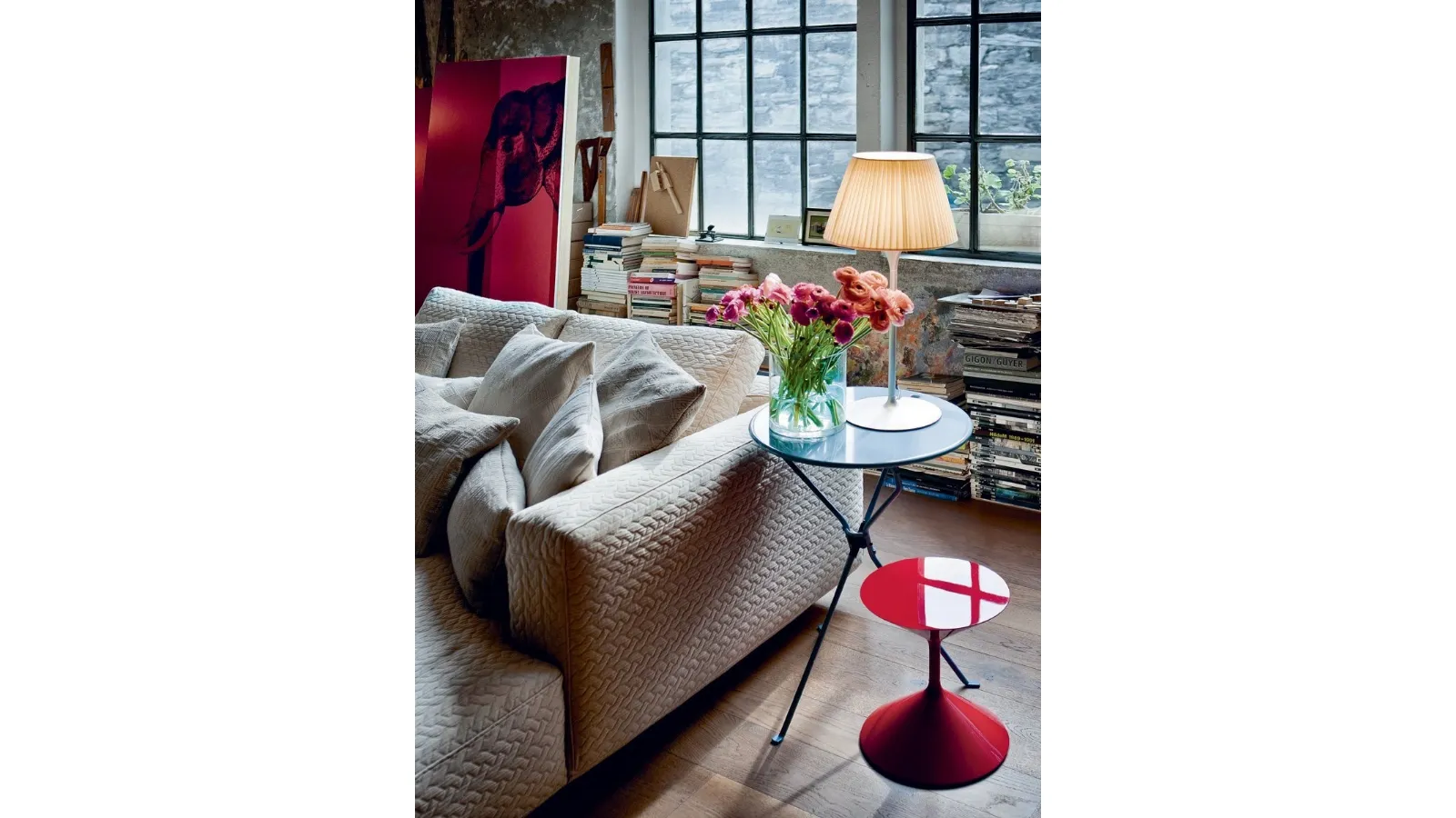 Zanotta Cumano folding steel side table