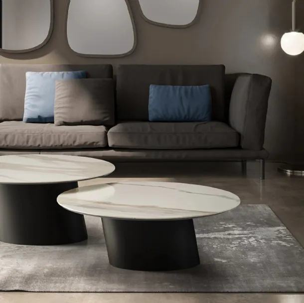 Dorado Low Coffee Table with Ceramic Top by Eforma