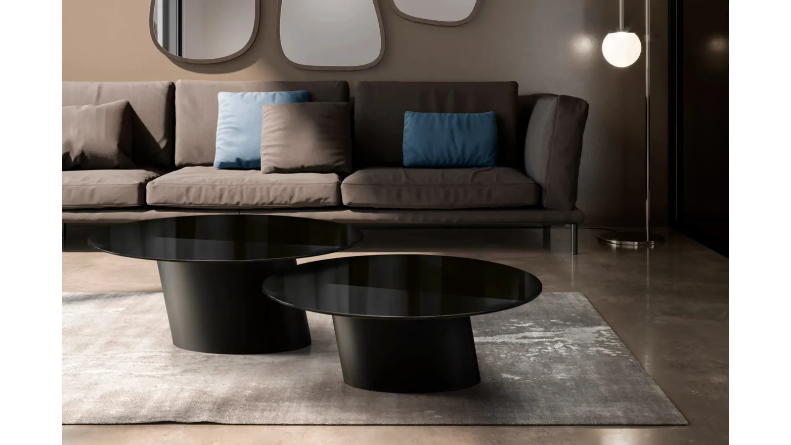 Dorado Low Coffee Table with Eforma Crystal Top
