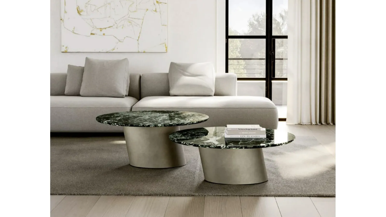 Dorado Low coffee table with Eforma marble top