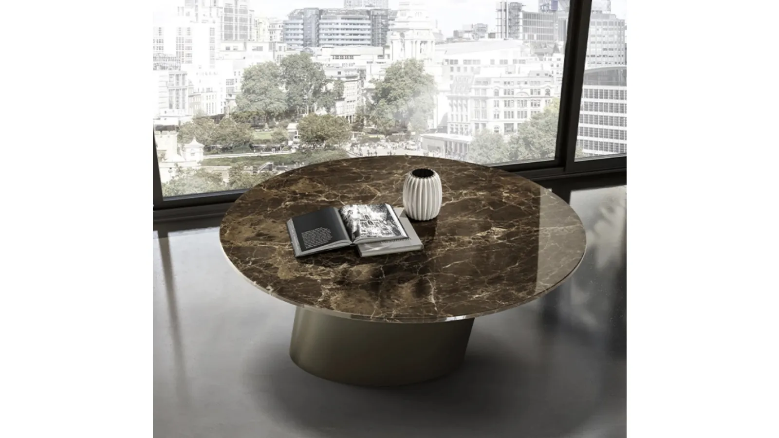 Dorado Low Coffee Table with Eforma marble top