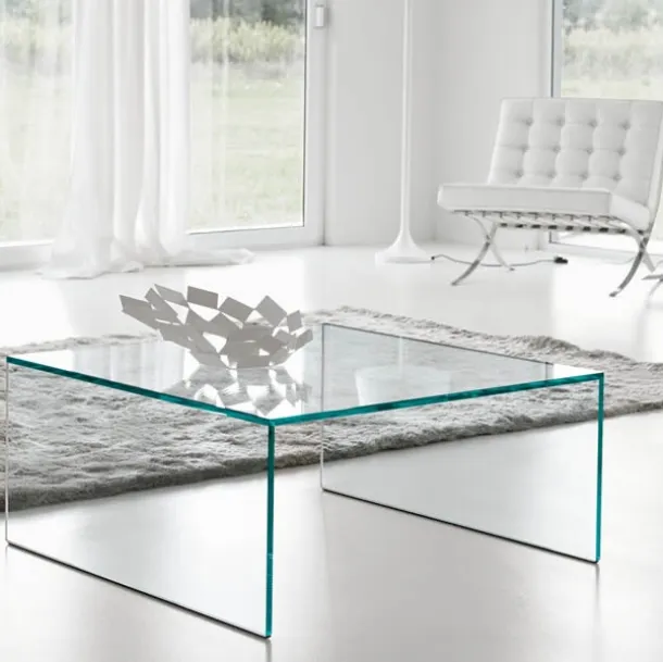 Eden glass bridge coffee table by Tonelli