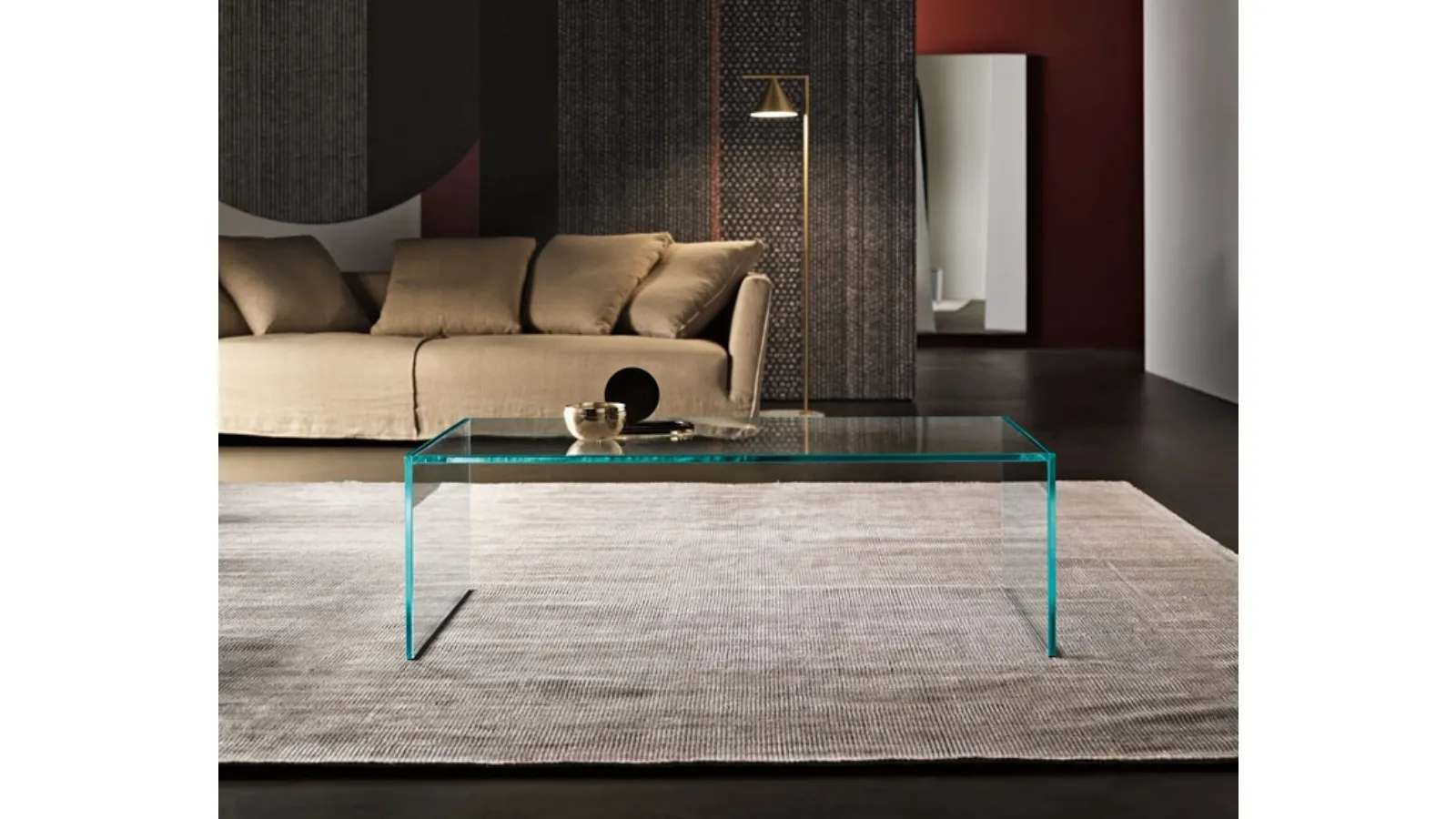 Eden glass coffee table by Tonelli