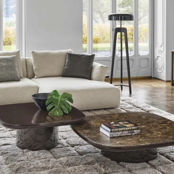 Enook Brillo side tables in marble or lacquered by Porada