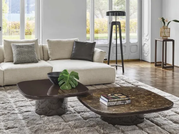 Enook Brillo side tables in marble or lacquered by Porada