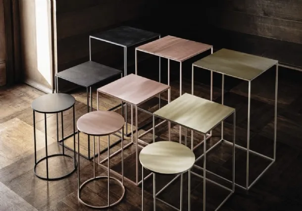 Essential metal side tables by Vibieffe