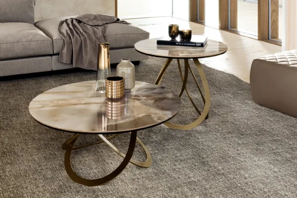 Febe Low coffee table with ceramic top by Eforma