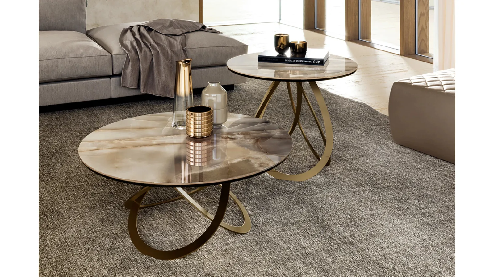 Febe Low coffee table with ceramic top by Eforma