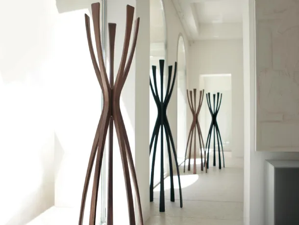 Flamingo solid wood design coat rack by Porada