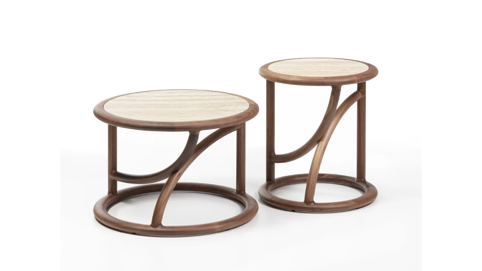 Flip marble and wood coffee table by Porada
