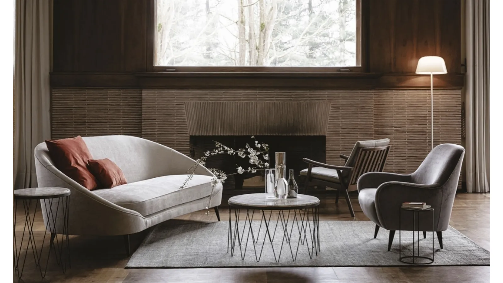 Floris side tables with Vibieffe marble top