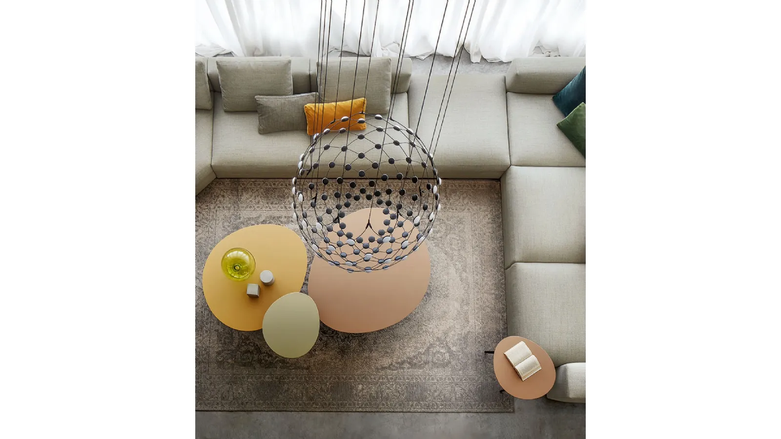 Lacquered wood side tables Flowers by Lema