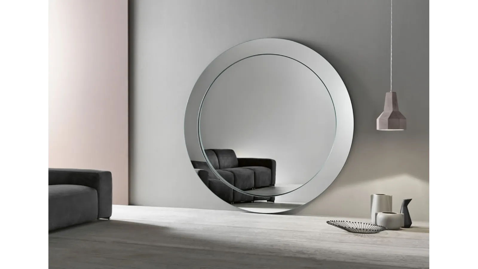 Round floor mirror Gerundio by Tonelli