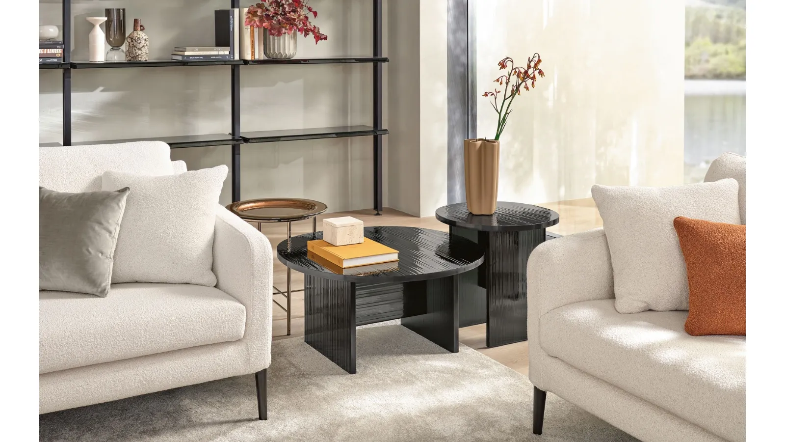 Gliss glass design coffee table by Fiam
