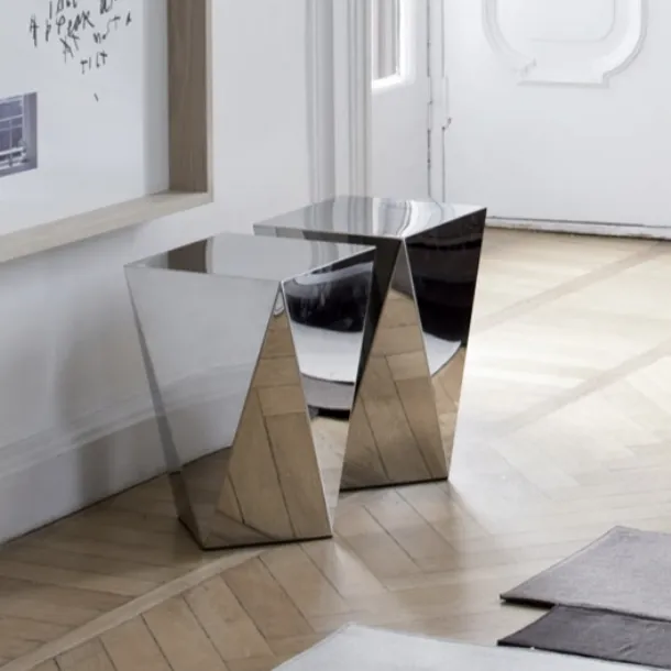 Glowy Side Tables in Steel by Vibieffe