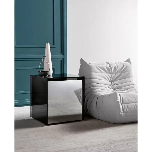 Gotham Glass Side Table by Tonelli