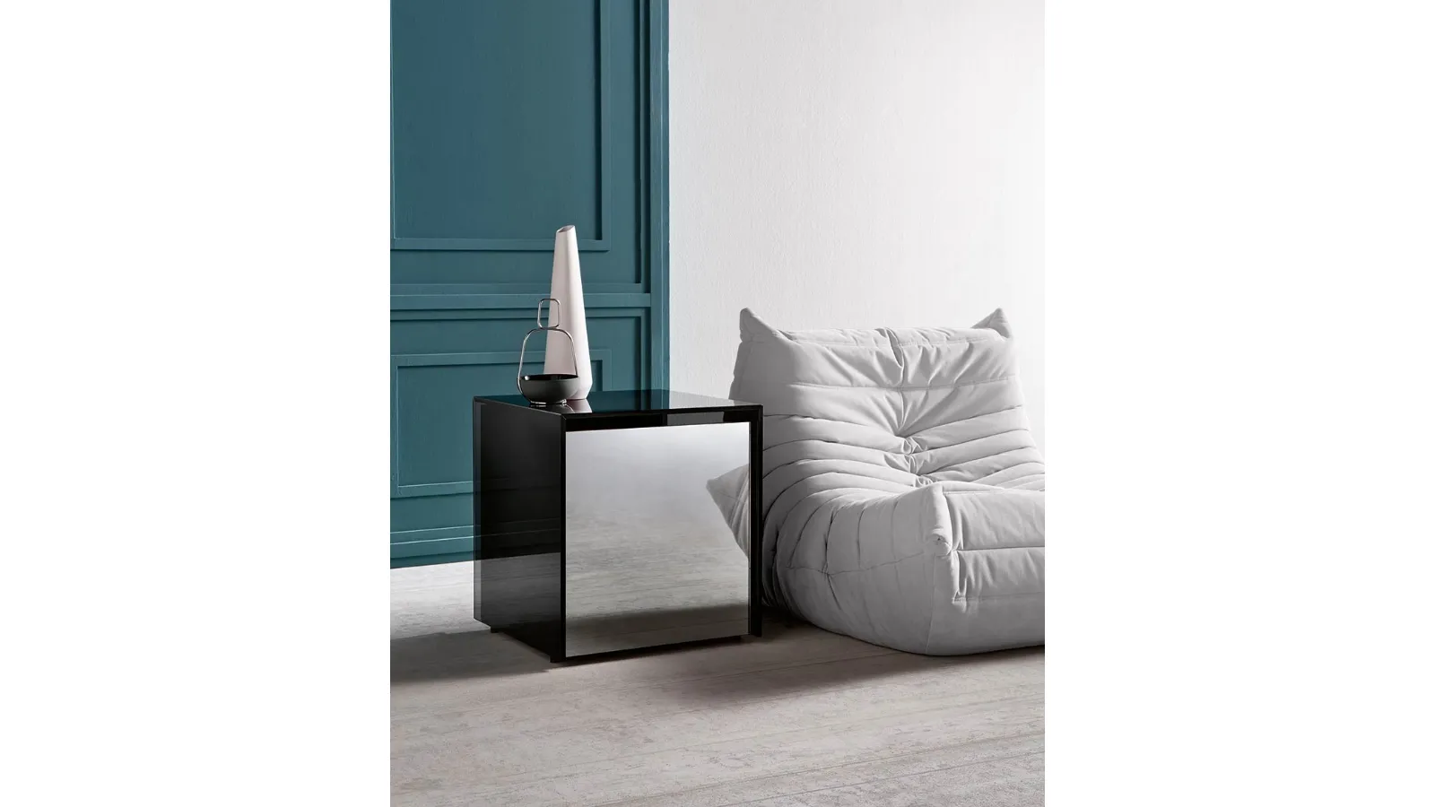 Gotham Glass Side Table by Tonelli
