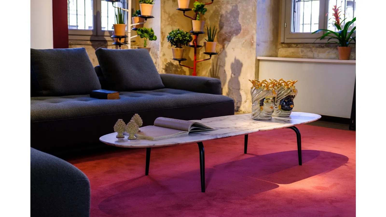 Graphium Marble Coffee Table in Carrara Marble by Zanotta