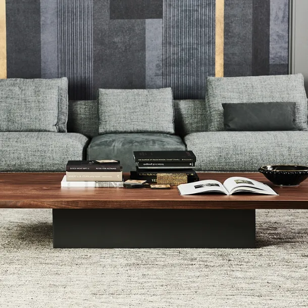 Idem coffee table in Canaletto walnut by Cattelan Italia