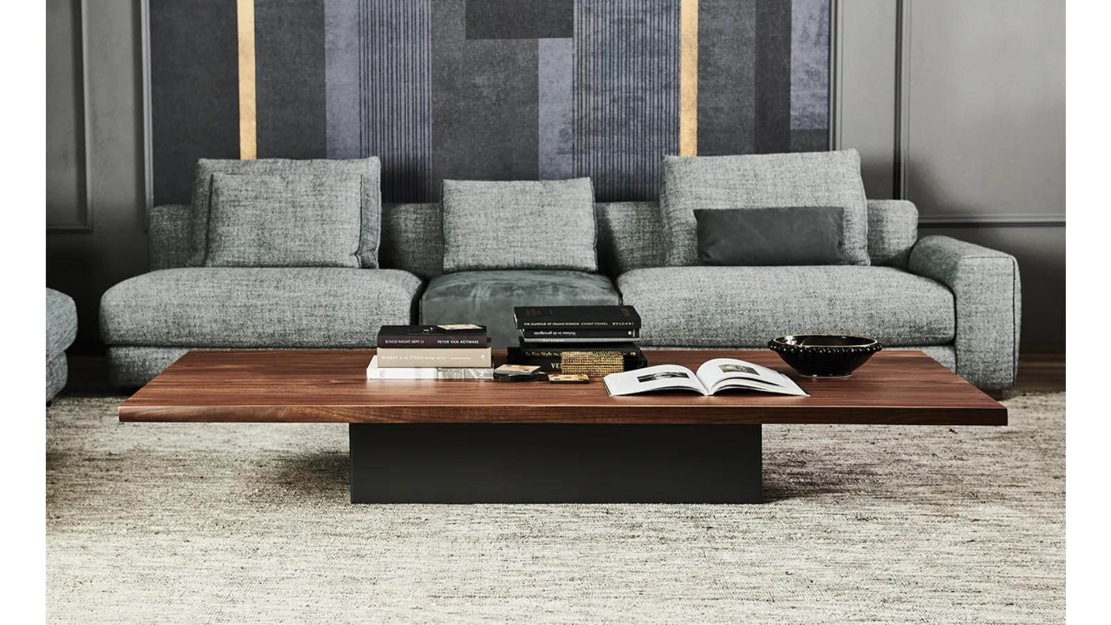 Idem coffee table in Canaletto walnut by Cattelan Italia