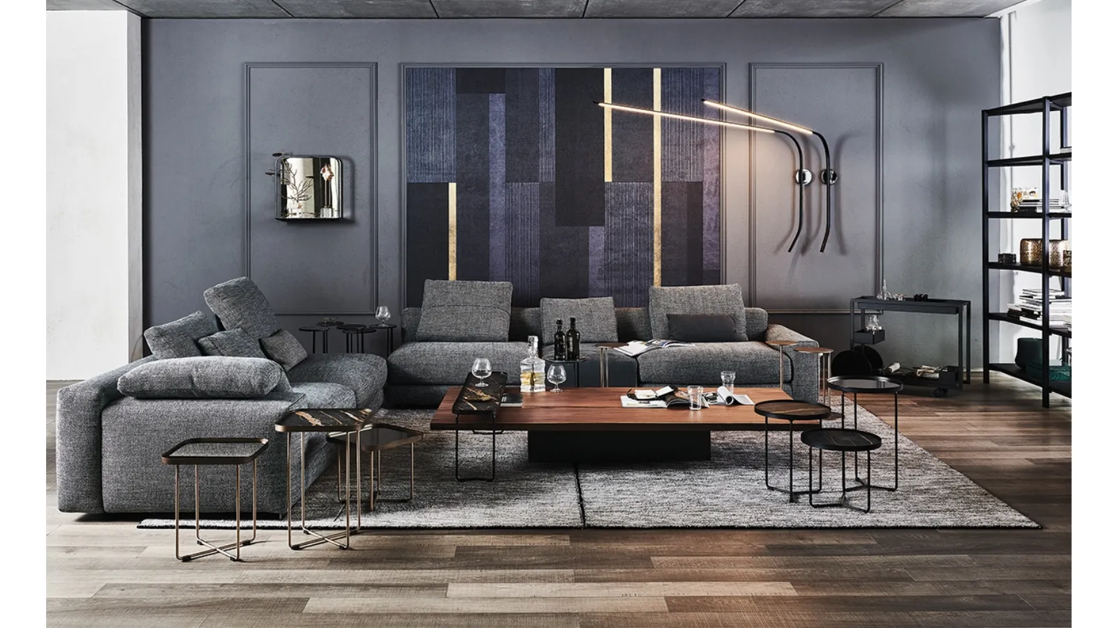 Idem coffee table in canaletto walnut by Cattelan Italia