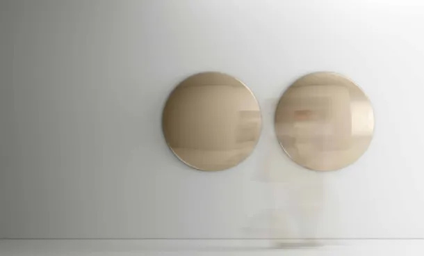 Iris curved glass mirror by Tonelli