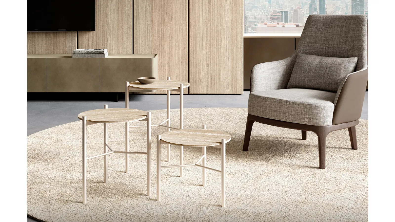 Jack coffee table with ceramic top by Eforma