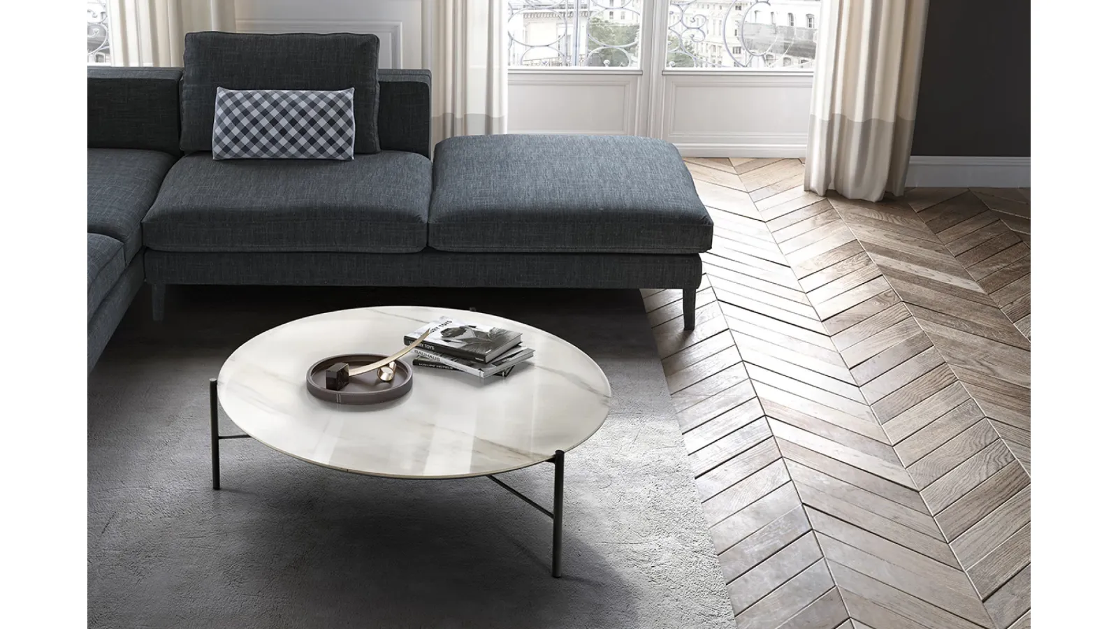 Jack coffee table with ceramic top by Eforma